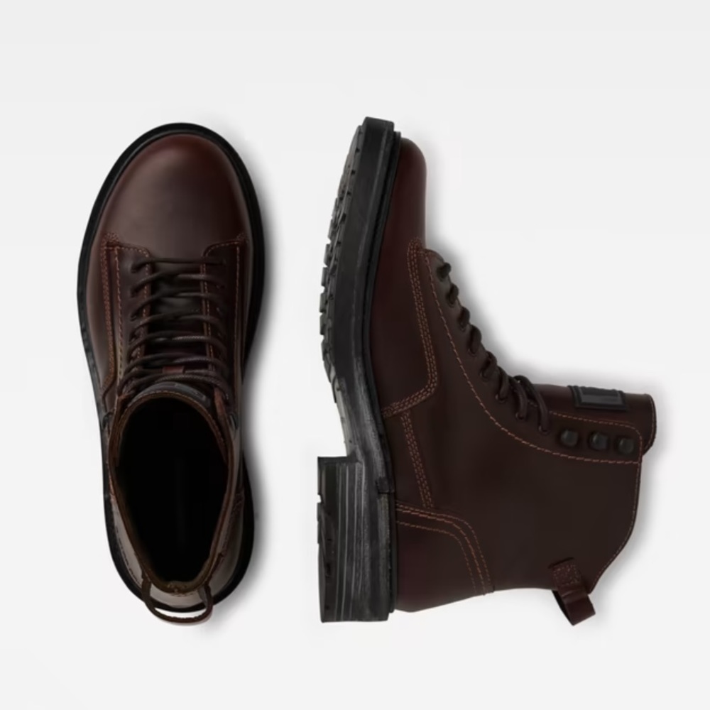 G- STAR RAW ROOFER IV MID LEATHER BOOTS